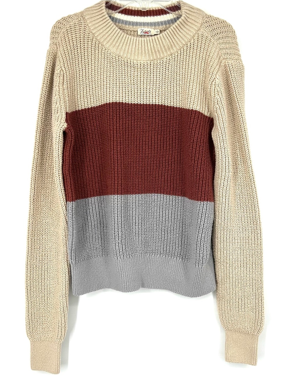 Faherty Cozy Cotton Crew Sweater Colorblock